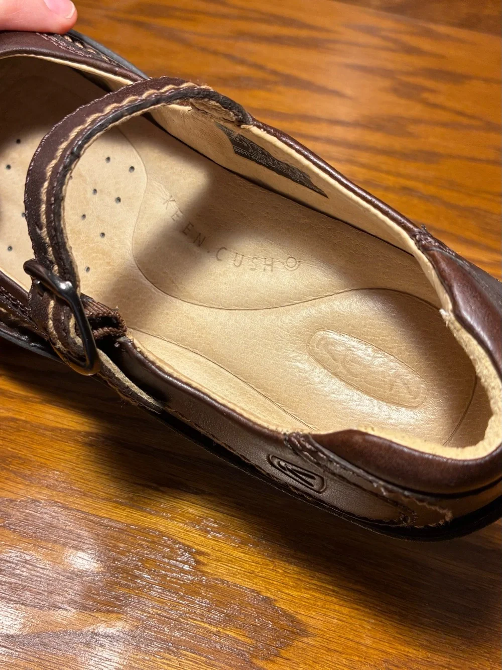 Keen Mary Jane Comfort Shoes Brown Leather Size 7